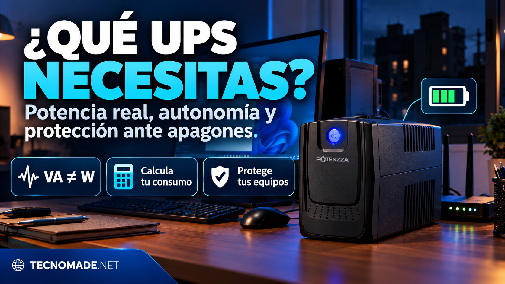 Cuánto aguanta un UPS de 750 VA según lo que conectes, de solo internet a una PC gamer