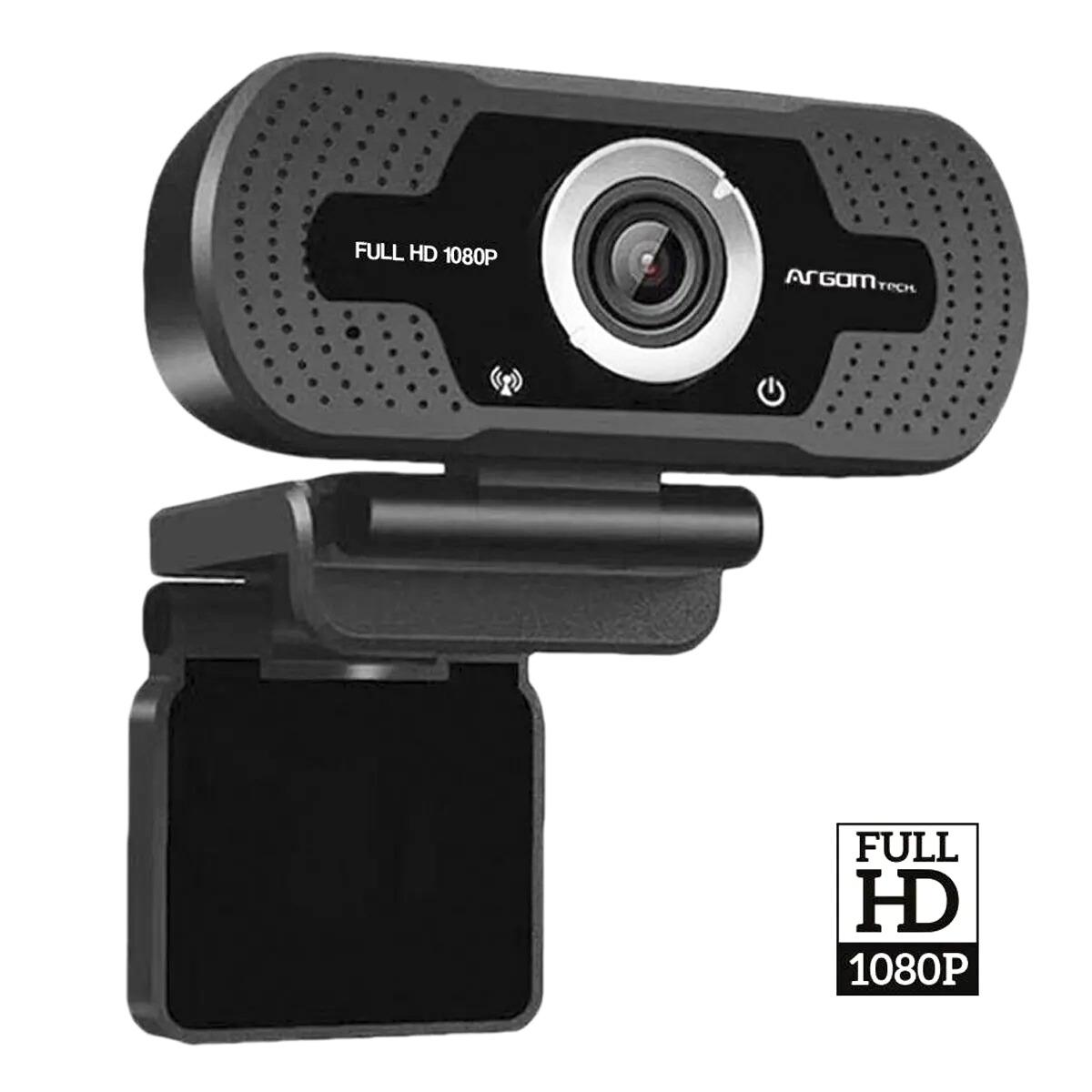 Webcam ARGOM 1080p Full HD con micrófono integrado – ideal para videollamadas y streaming