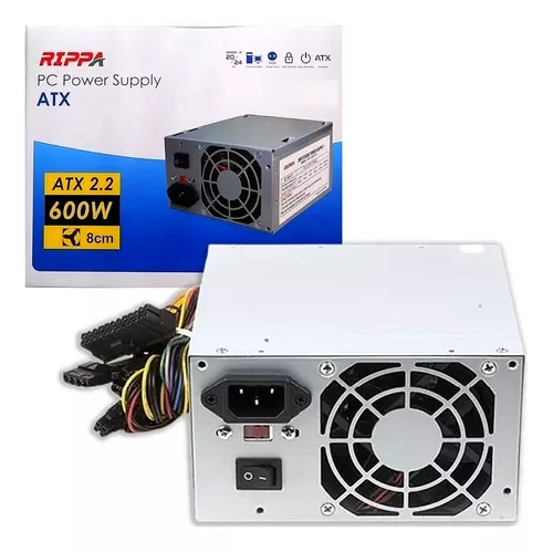 Fuente de poder para PC RIPPA 600 Watts ATX ATX2.2