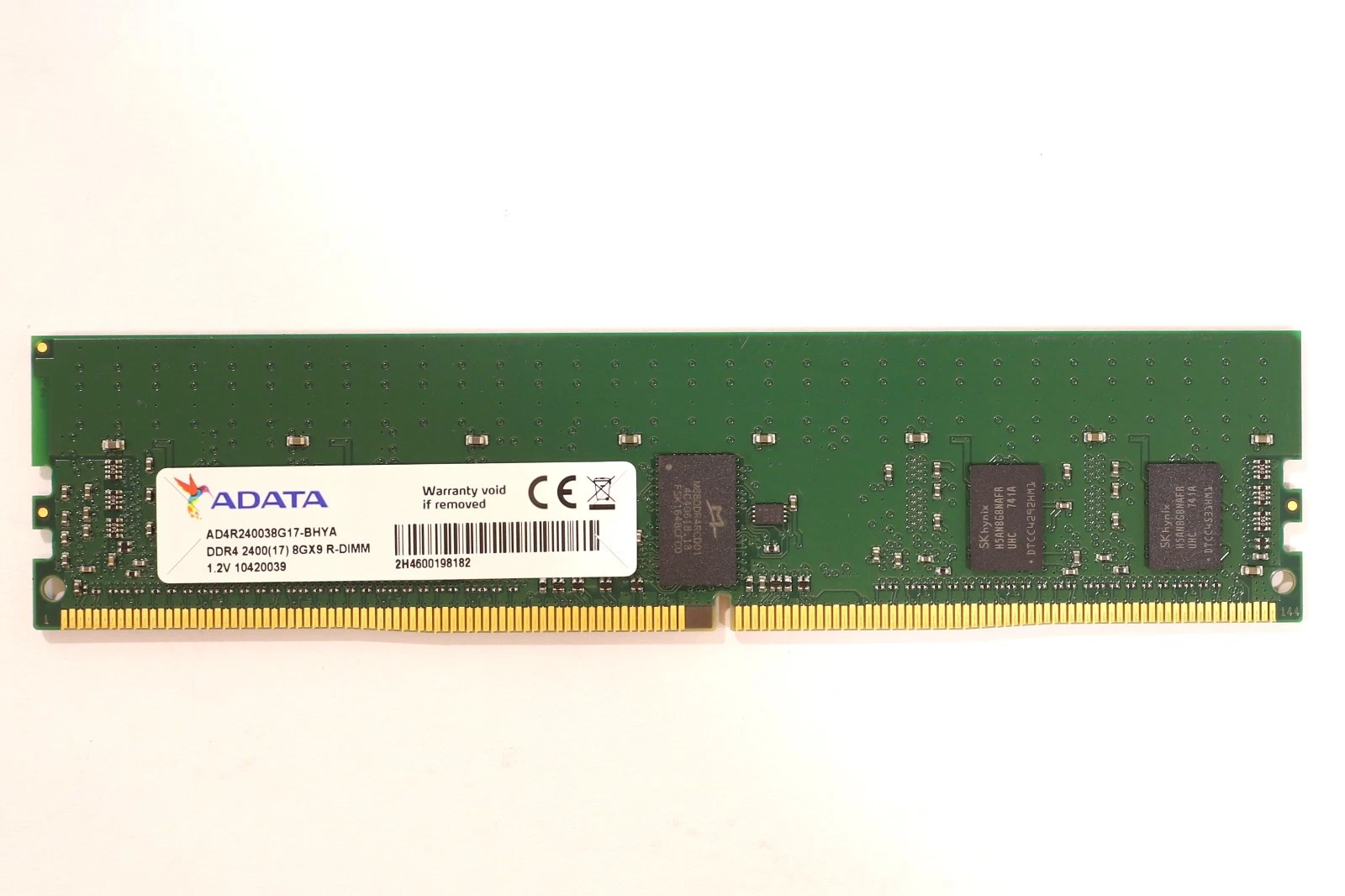 Memoria de servidor ADATA 8 GB 1Rx8 DDR4-2400T PC4-19200 ECC REG AD4R240038G17-BHYA 1.2V 10420039