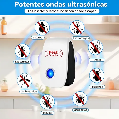 Repelente de plagas ultrasónico - Pro Ultrasonic Pest Reject Home Control Electronic Repellent Mice Rat Repeller